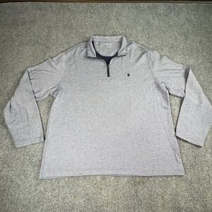 Izod Quarter Zip‎ Pullover Mens XL Blue Casual Preppy Golf Athleisure Classic